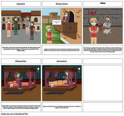 romeo and juliet storyboard storyboard by 66107fbf