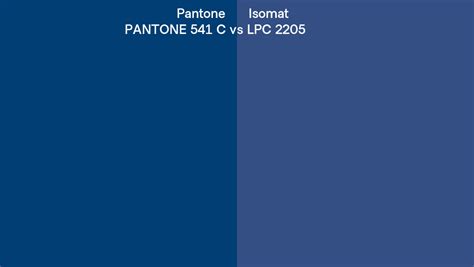 Pantone 541 C Vs Isomat Lpc 2205 Side By Side Comparison