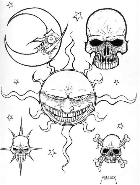 Demongrinders Tattoo Flash Set By Demongrinder On Deviantart Doodle