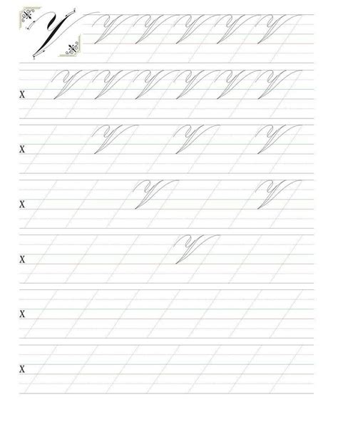 Copperplate Calligraphy Drill Sheets Wellness Design Practice Sheet