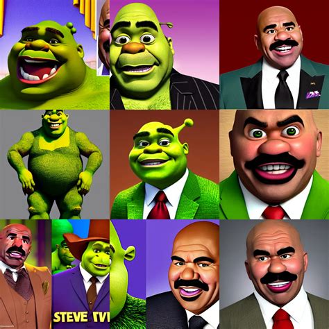Steve Harvey But As Shrek Photorealistic 4 K Stable Diffusion