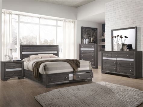 Lowest price guarantee · 30 day return policy · all orders ship free! Regata Collection Bedroom Set Gray Finish B4650. Call For ...