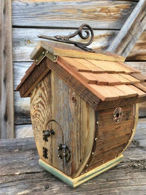 Unique Barnwood Birdhouse Reclaimed Handmade Birdhouse Wedding Etsy