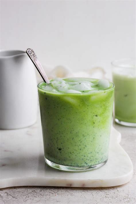 Iced Matcha Latte 4 Ingredients Fit Foodie Finds