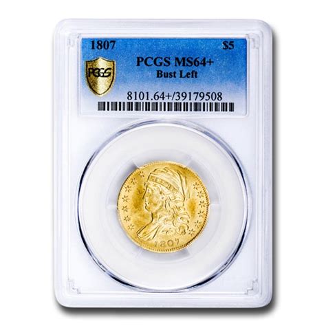 Buy 1807 Capped Bust 5 Gold Half Eagle Ms 64 Pcgs Bust Left Apmex