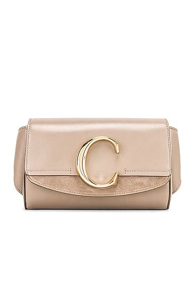Chloe C Belt Bag In Motty Grey Fwrd