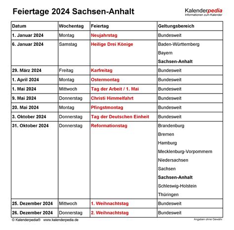 Feiertage Sachsen Anhalt 2024 2025 Und 2026