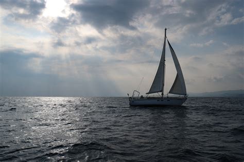 Free Images Sea Ocean Boat Wind Dusk Vehicle Mast Sailboat