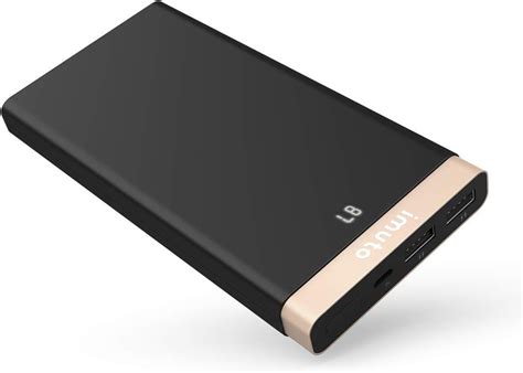 Imuto Power Bank 10000mah Portable Charger Ultra Slim External Battery