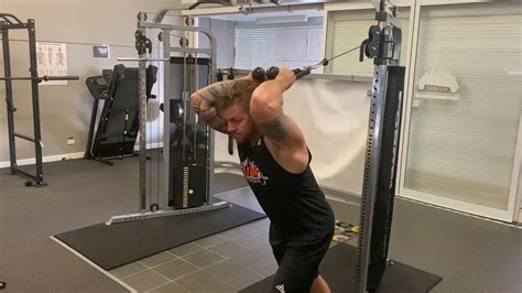 Cable Overhead Tricep Extension Demonstration Mayhem Fitness Youtube