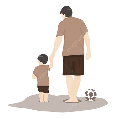 Ilustración De Padre E Hijo Jugando A La Pelota Png Padre Hijo