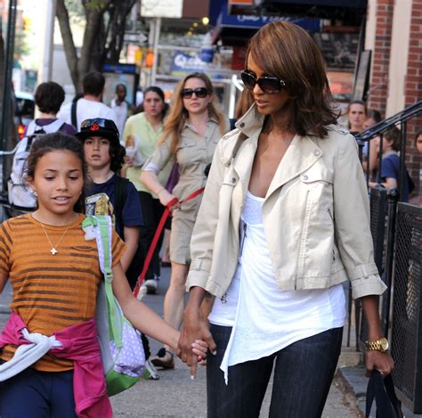 Iman And Daughter In Greenwich Village April 7 2010