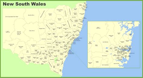 New South Wales Local Government Area Map