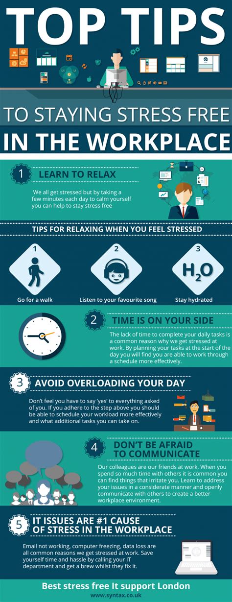 Top Tips To Staying Stress Free In The Workplace Infographic E