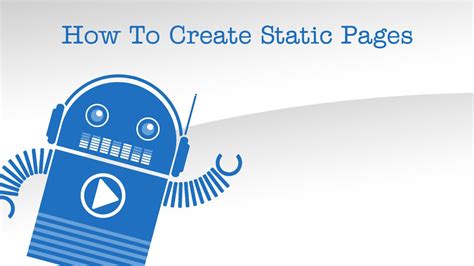 How To Create Static Pages Youtube