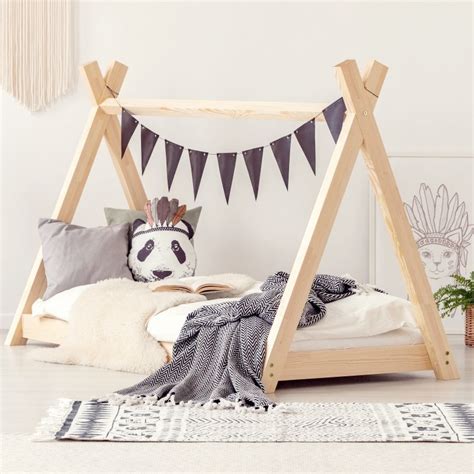 Ikea kura bettzelt hack bettzelt hack bettzelt ts new zelt bett. TIPI Bett Hausbett für Kinder MISI - Natur - Skandi HausBett