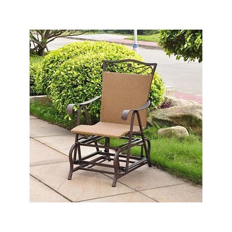 Resin Wickersteel Single Patio Glider Chair 4103 Sgl