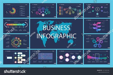 Set Analysis Marketing Concept Infographic Charts Vector De Stock Libre De Regalías