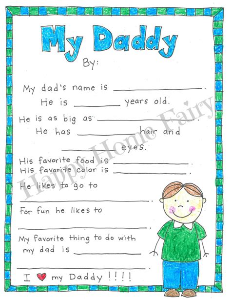 A Fathers Day Project Free Printable Happy Home Fairy