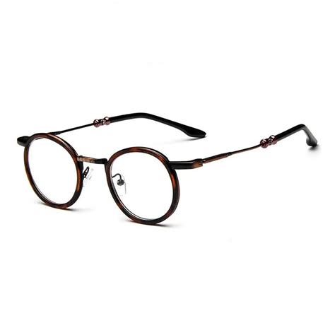 Vintage Oval Round Metal Eyeglass Frames Full Rim Unisex Retro Glasses