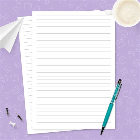 Narrow Ruled Lined Paper Template