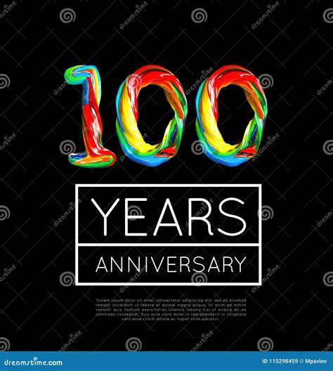 100th Anniversary Congratulation For Company Or Person On Black