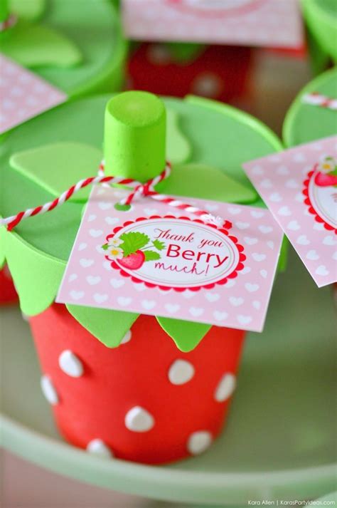 Strawberry Favors Berry Sweet Strawberry Valentine S Day Party With Free Printables By Kara S