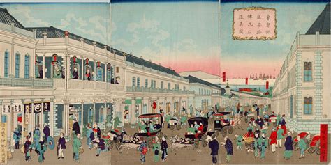 Ginza Were East Met West In A Typically Meiji Way I Love This Print