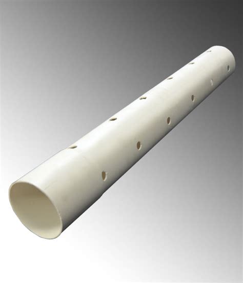 Charlotte Pipe 4 In X 10 Ft Pvc Dwv Sewer And Drain Perforated Pipe In