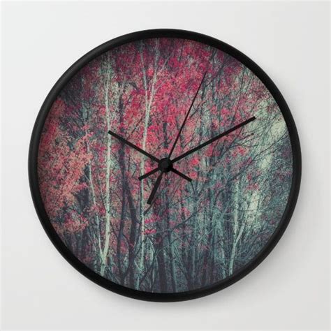 Falling Walls White Frame Time Piece Society6 Wall Clock Faded