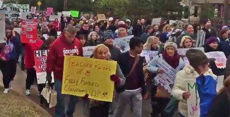 Oklahoma Tens Of Thousands Rally In Support Of Teachers Walkout Over