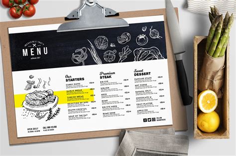 A4 Food Menu Templates For Restaurants In Psd Ai And Vector Brandpacks