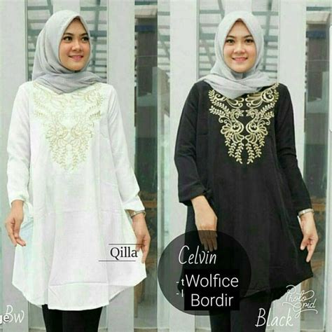 The elevation — hitam putih kehidupan 03:15. MENARIK Baju hitam Pakaian putih Atasan muslim wanita ...
