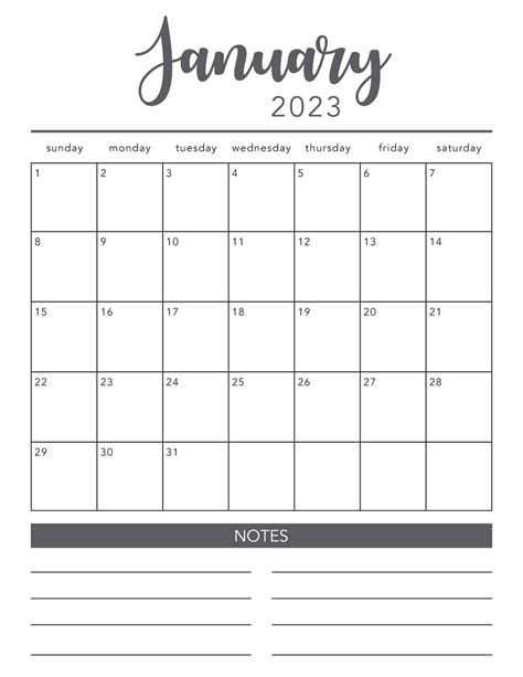 Free 2023 Printable Calendar Template I Heart Naptime