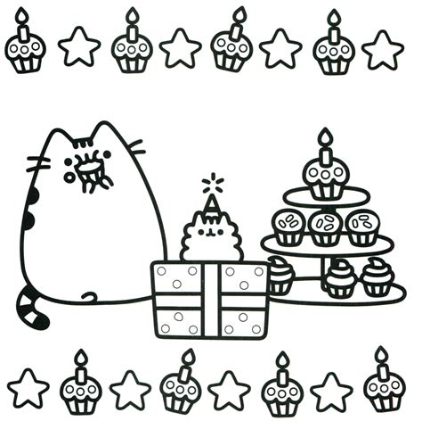 Pusheen Coloring Pages Best Coloring Pages For Kids Birthday