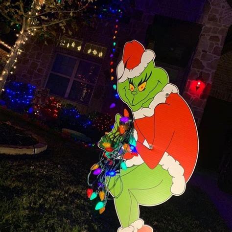 Grinch Stealing Christmas Lights Cutout Shut Up And Take My Money