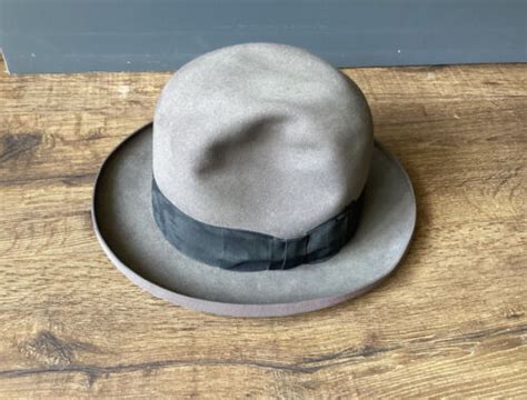 Vintage Fedora Hat Schoble Brookshire Grey 6 78 Snellenburg And Co Free