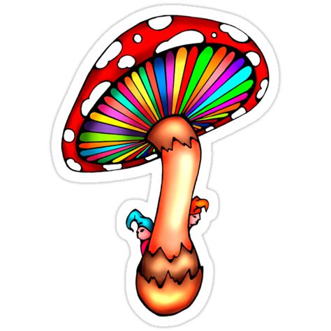 Psychedelic Mushroom Stickers By Ogfx Redbubble