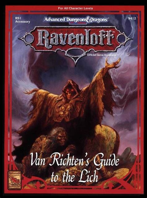 Rs1 Rr6 Van Richtens Guide To The Lich 2e Ravenloft Book Cover