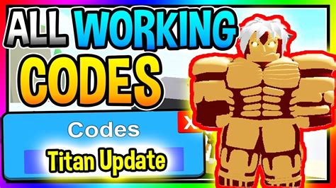 It includes those who are seems valid and also the old ones which can still work. NEW *TITAN UPDATE* CODES In Anime Fighting Simulator Update! (Roblox) - YouTube