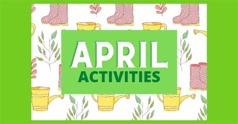 Fun April Event Ideas And Spring Activity Calendar For Kids
