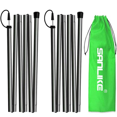Buy Aluminum Tarp Poles Camping Tent Stakes With Collapsible 945in
