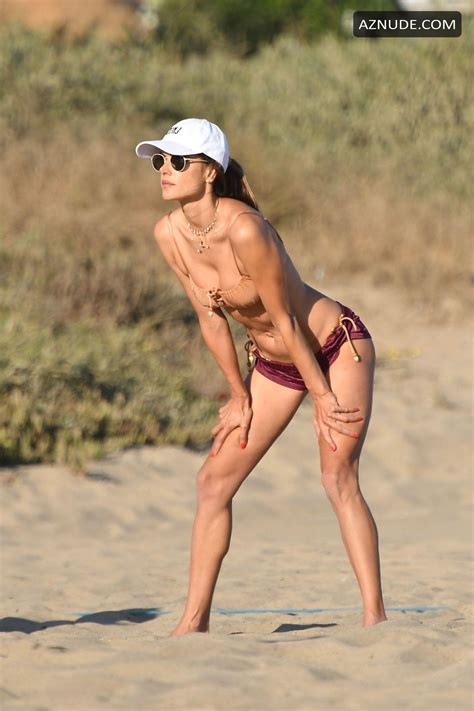 Alessandra Ambrosio Sexy On The Beach Saturday Afternoon