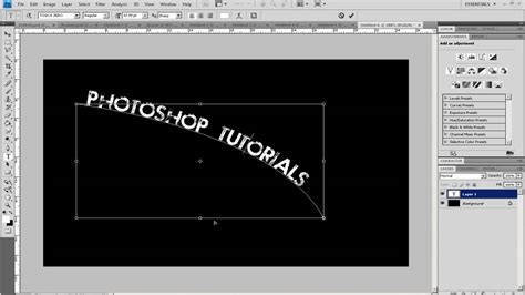 Adobe Photoshop Curved Text Tutorial Youtube