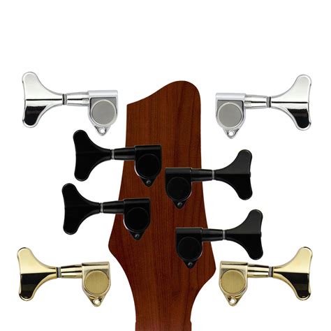 Black 2l2r Bass Tuners Machine Head Tuning Peg For 4 String Bass Gear