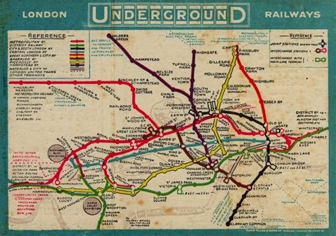 London Underground Tube Map 1910 London Underground Tube London