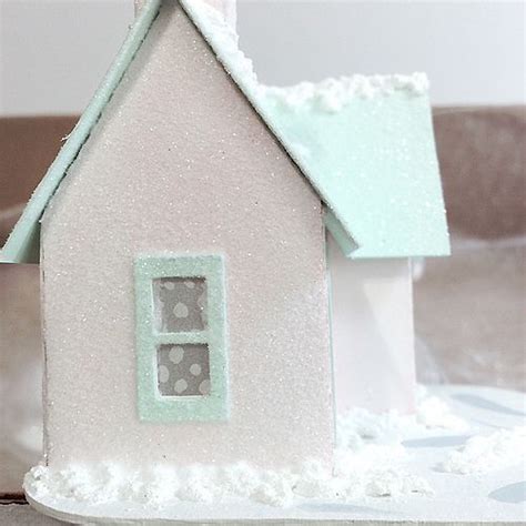 How To Decorate A Putz House With Snow And Glitter Allthingspaper