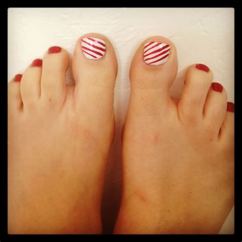 Candy Cane Toe Nail Designs Template