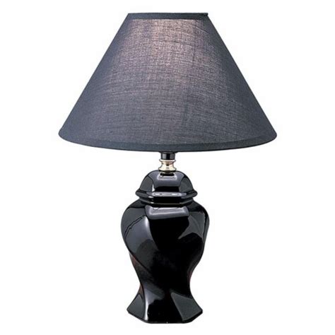 Ore International Urn Shaped Ceramic Table Lamp With Linen Shade In