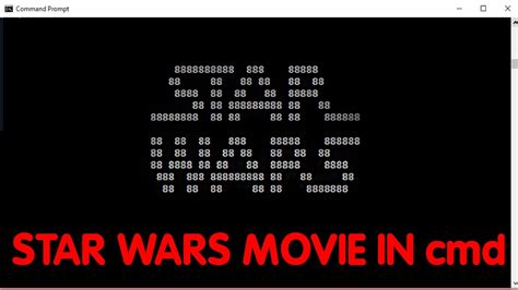 Awesome Star Wars Movie In Command Promptcmd In Windows 10 Youtube